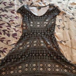 Black and White Skater dress